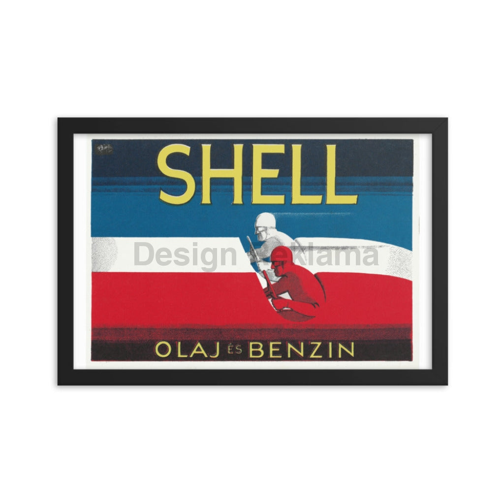 Shell Oil, circa 1933. Framed Vintage Travel Poster Vintage Travel Poster Design Reklama