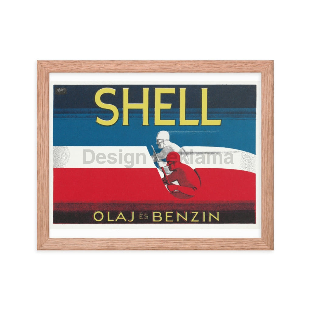 Shell Oil, circa 1933. Framed Vintage Travel Poster Vintage Travel Poster Design Reklama