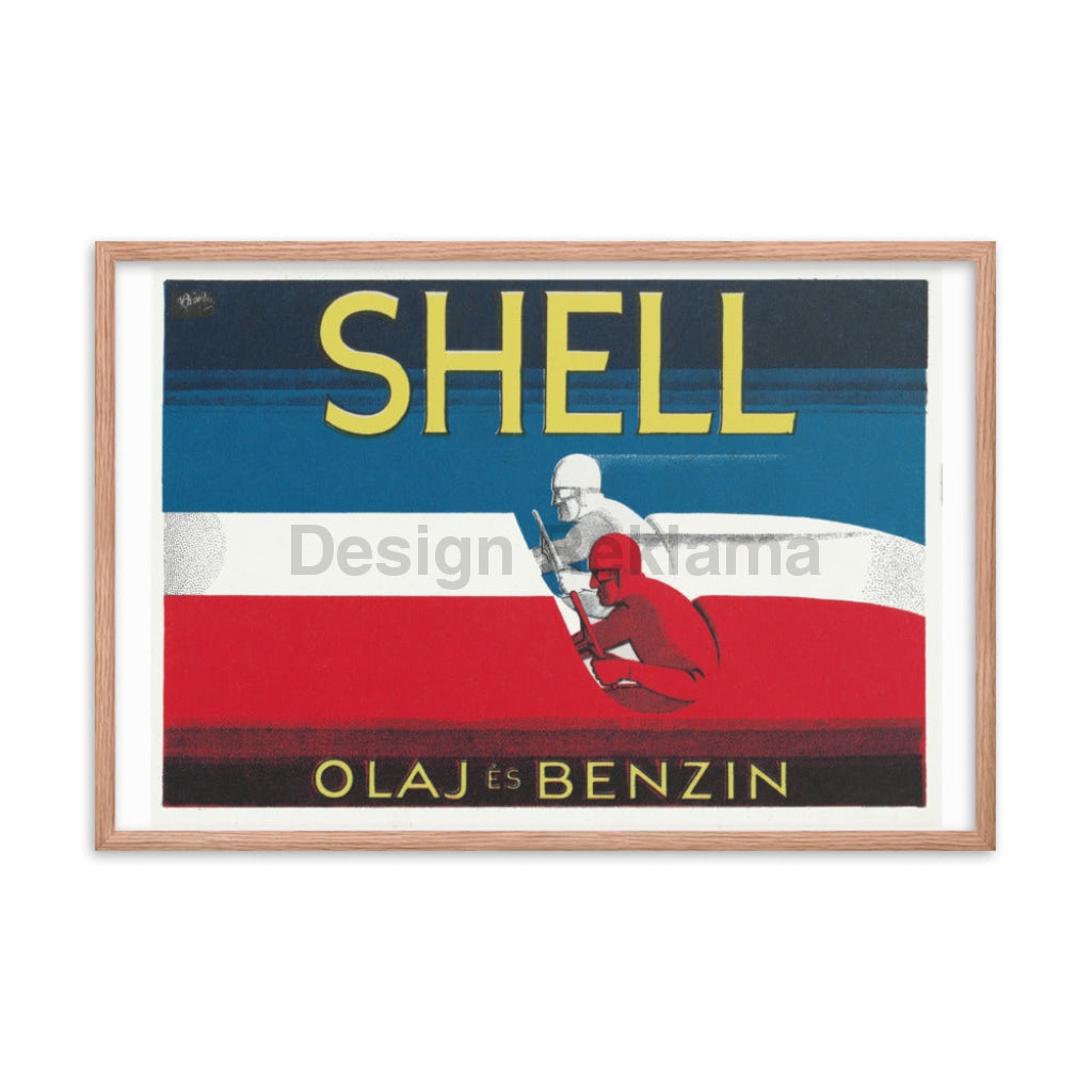 Shell Oil, circa 1933. Framed Vintage Travel Poster Vintage Travel Poster Design Reklama