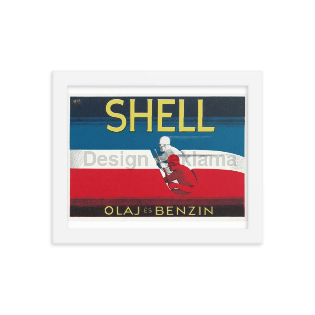 Shell Oil, circa 1933. Framed Vintage Travel Poster Vintage Travel Poster Design Reklama