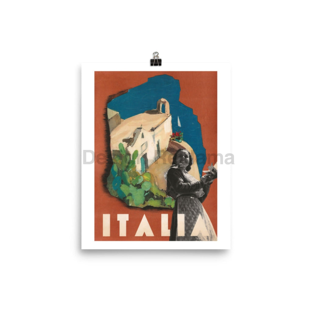 Travel in Italy, 1938. Unframed Vintage Travel Poster